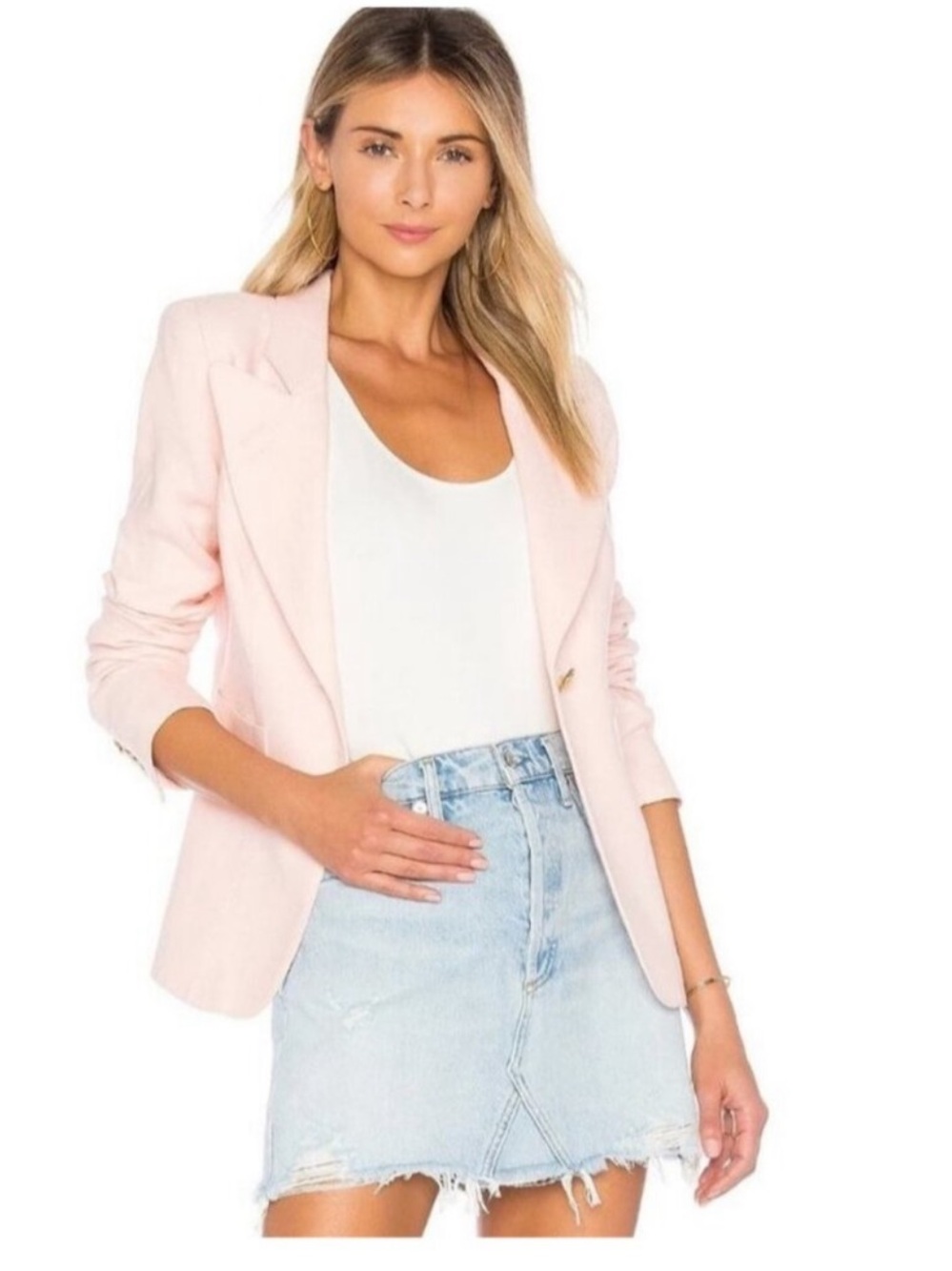 Women's Smythe Classic Duchess Tailored Blazer in Ballet Pink